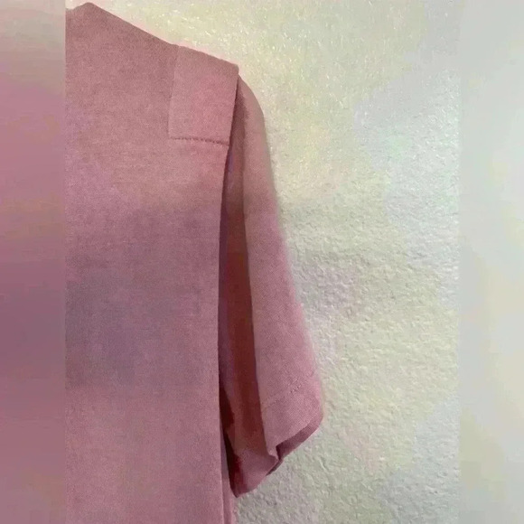 Ted Baker London Women's Klaaraa Structured Shoulder Dusky Pink T-Shirt Size 4. - Picture 7 of 9